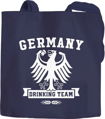 Produktbild von Jutebeutel WM Deutschland Germany Drinking Team Einkaufs-Stoffbeutel Moonworks® navy unisize