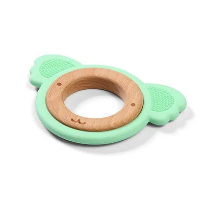 Obrázek produktu pro Dřevěné, silikonové kousátko BabyOno - Koala, mátové