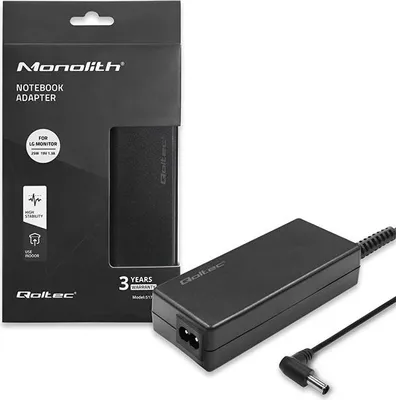 Produktbild von Qoltec 51774 Netzteil für den LG-Monitor 19V | 1.3A | 25W | 6 5 * 4 4 | + Netzkabel