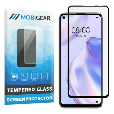 Produktbild von Mobigear Premium  Huawei P40 Lite 5G Panzerglas Gehärtetes Glas Displayschutz - Hüllenfreundlich - Schwarz
