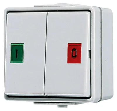 Immagine prodotto di Jung doppio pulsante 10AX 250V 2 contatti in scambio 639 W