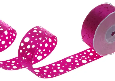 Produktbild von Satinlochband pink - 40 mm Breite auf 20 m Rolle - 52040 34