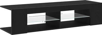 Produktbild von "im SALE"TV-Schränk - modernen Design - TV-Möbel/TV-Lowboard - Schwarz Eichen-Optik 135x39x30 cm Holzwerkstoff - TV-Regal NeuMöbel39680