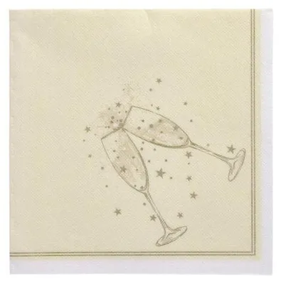 Produktbild von 160 Papstar Servietten ROYAL Collection 1/4-Falz 40 cm x 40 cm gold Festivity 89150
