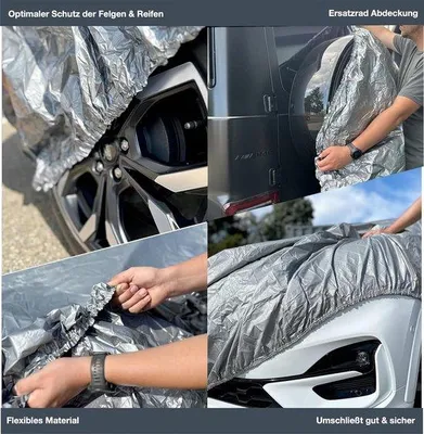Produktbild von Famanu Autoabdeckung Wasserdicht - Schutz für Außenbereich - 430 x 175 x 150 cm