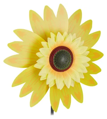 Produktbild von Windrad Sonnenblume Gartenstecker Windspiel - 70 cm - Gelb - Für Balkon und Garten