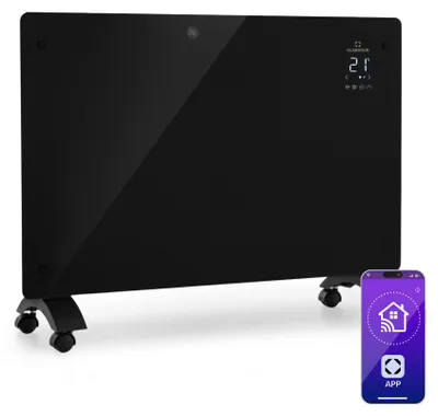 Produktbild von Klarstein Elektroheizung, Konvektor Heizung Freistehend oder Wandmontage, Elektroheizung Energiesparend, App-Control, Leise Heizung Elektrisch, Standgerät Heizkörper Elektrisch mit Thermostat, 1500 W
