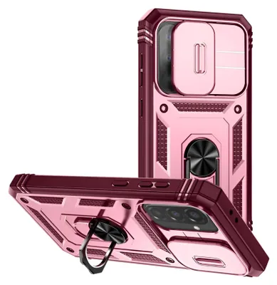 Image de Avizar, coque pour Samsung Galaxy A56 avec anneau magnétique et protection de l'appareil photo, bordeaux