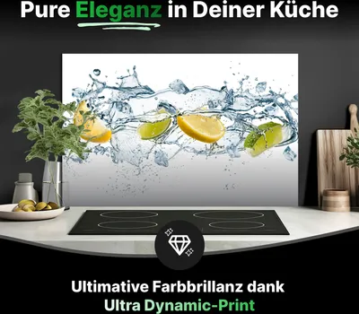 Produktbild von Spritzschutz Küchenrückwand Glas 60 x 40 cm Wasser mit Zitrusfrüchten Artwork - RUECKWAND24