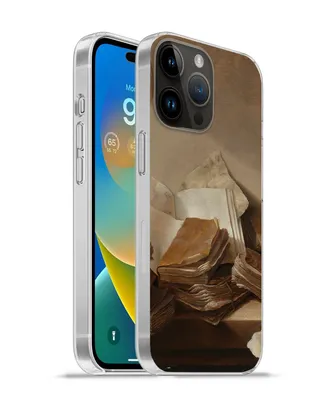 Produktbild von MuchoWow® Handyhülle Schutzhülle Hülle für Apple iPhone 14 Pro Max Stilleben mit Büchern - Gemälde von Jan Davidsz. de Heem Silikon Softcase Handy Hülle - Hardcover