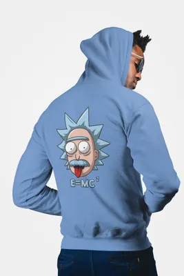 Produktbild von D&B Unisex Hoodie ZIPMO00054 Rick And Morty Hellblau-Größe S