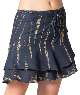 Produktbild von PANASIAM Skirt, TieDy wrap Skirt, Grey Black, M