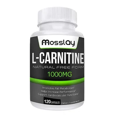 Image de L-carnitine 1000 mg (120 gélules) Complément alimentaire, Poids, Endurance, Métabolisme
