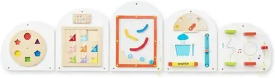 Productafbeelding van Montessori Cloud activiteitenbord - Sensorisch bord - Houten speelgoed - Wandspeelgoed voor jongens en meisjes vanaf 6 maanden