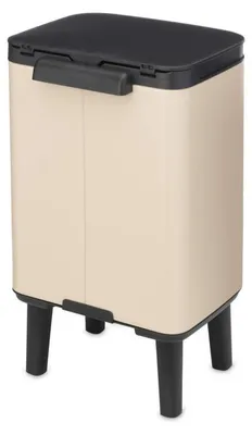 Obrázek produktu pro Koš na odpadky Brabantia Bo Small Hi 1010460, 4 l, Tichý a plynulý otevírací mechanismus, Protiskluzová základna, Béžová
