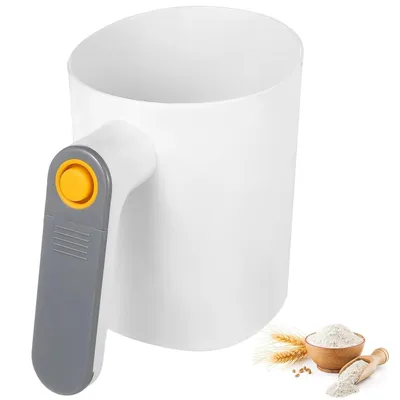 Produktbild von Edelstahlgeflecht,Elektrisches Mehlsieb, Backwerkzeugsieb, Kochen, Edelstahl-Mesh-Shaker, handlicher Puder-Shaker, Sieb, Gebäck (weiß)