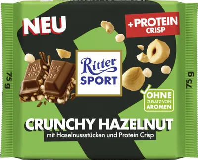 Zdjęcie produktu dla Ritter Sport Crunchy Hazelnut and Protein Crips opakowanie 75g