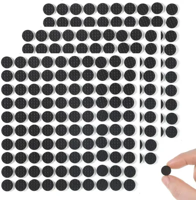 Obrázek produktu pro Podložky pod nábytek, protiskluzové, průměr 10 mm, 300 kusů, samolepicí, vhodné pro dřevěné podlahy