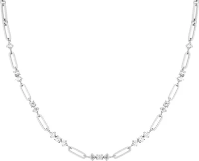 Image de Collier de luxe en acier avec cristaux, dégradé JNGCS-J1019