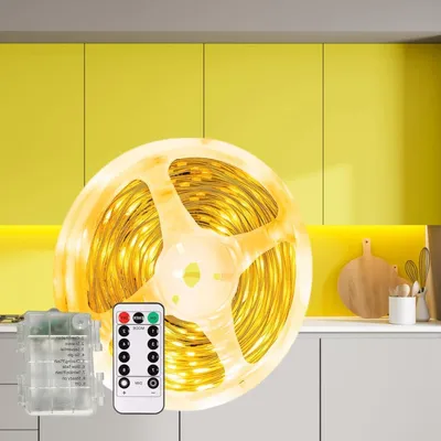 Immagine prodotto di Striscia LED - Flessibile luminosa - Illuminazione decorativa - A batteria - 3 metri - Bianco caldo
