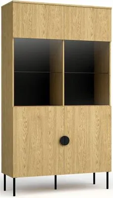 Produktbild von Hohe Vitrine MOSQURA - Baltische Eiche