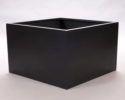 Produktbild von Elegant Einrichten | Pflanzkübel | Fiberglas | niedrige quadratisch | 70x70x40cm | schwarz-matt.