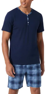 Productafbeelding van Pyjama voor dames/heren - Katoenen pyjama-set met korte mouwen