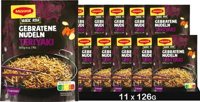 Produktbild von MAGGI Magic Asia Gebratene Nudeln Teriyaki (Teriyaki 11 x 126g)