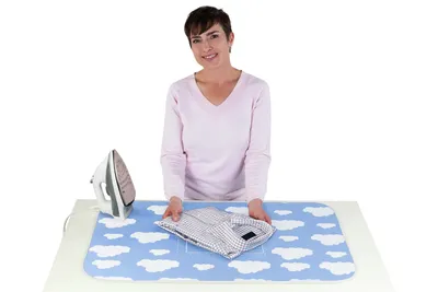 Produktbild von Dampfbügeldecke 2 in 1 mit Faltschablone 100 x 63 cm