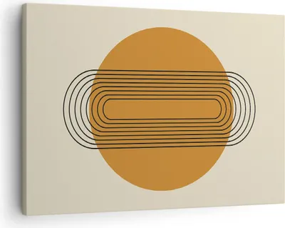 Produktbild von Bild auf Leinwand - Leinwandbild - Einteilig - Stück Geometrisch Orange - 70x50cm - Wand Bild - Wanddeko - Wandbilder - Leinwanddruck - Bilder - Wanddekoration - Leinwand bilder - AA70x50-4877
