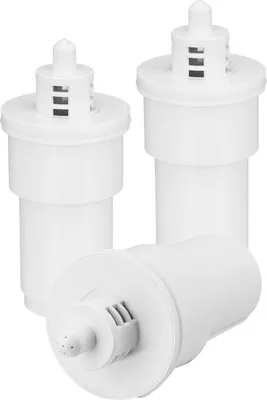 Image de VEVOR Filtre à eau de rechange avec débit de 0,3 L/min pour carafes & fontaines (3 pièces) sans BPA, dure 3 mois ou 150 L, réduit le calcaire plomb chlore, pour carafe filtrante 6216 Blanc