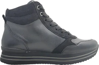 Image de Remonte - Bottines à lacets pour femmes, couleur noire, style décontracté