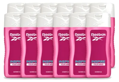 Immagine prodotto di 12 flaconi di gel doccia Reebok "Inspire Your Mind" - 400 ml ciascuno - confezione - 12 pezzi