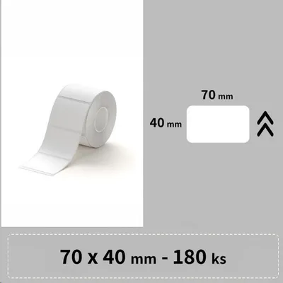 Produktbild von Niimbot Etiketten RP 70x40mm 180 Stück Weiß für B3S