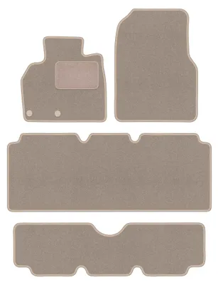 Image de Tapis de sol en moquette pour Renault Espace IV 2002-2012 (7 places) – jeu 4 pièces, beiges, sur mesure – Wielganizator LUX