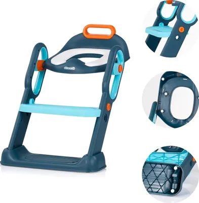 Produktbild von Chipolino Toilettentrainer Flippy hhenverstellbare Fusttze, Toilettenaufsatz blau