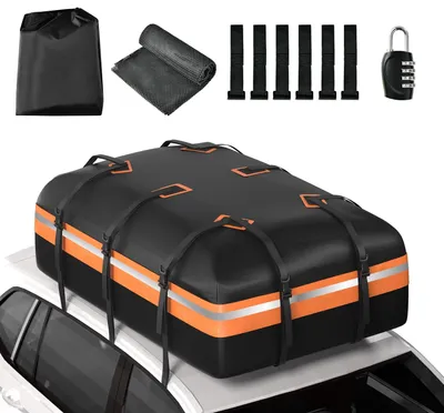 Produktbild von 600L Dachbox Auto, Dachkoffer, Dachtasche, Faltbare Aufbewahrungsbox, wasserdicht, Sonnenschutzmittel, für Alle Fahrzeuge