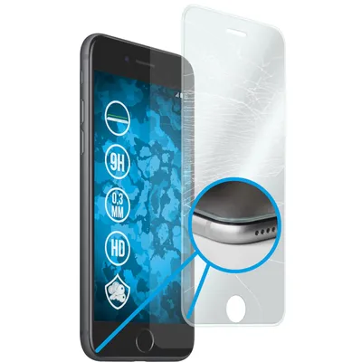 Produktbild von 1er-Pack PhoneNatic Glas-Folie klar full-screen mit Silikonrahmen klar kompatibel mit Apple iPhone 8 - Panzerglas für iPhone 8