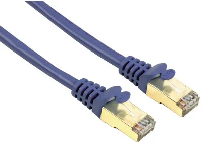 Imagen del producto de Cable de red Exxter Cat 5e STP, 3 metros, color azul, con conectores dorados