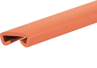 Produktbild von QUEST Handlauf PVC, Treppenhandlauf 40x8 mm, Kunststoffhandlauf, Handlaufverkleidung PREMIUM, Rutschfest, ziegelstein, 1 m