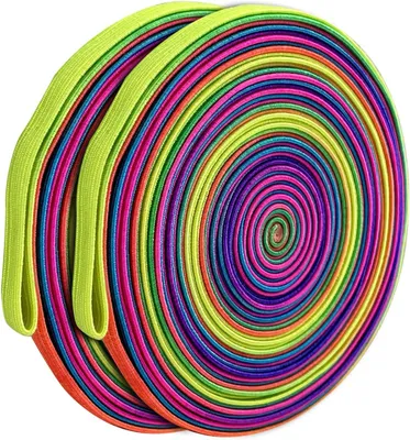 Productafbeelding van Springtouw voor kinderen - 6 M kleuren - Springtouw van rubber - Tuinspelletjes voor kinderen - Binnen en buiten