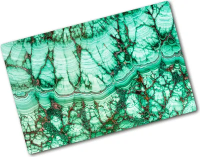 Produktbild von Tulup Glas Herdabdeckplatte - 80x52 cm - Glaskeramikkochfeld-Abdeckung Spritzschutz Glasabdeckplatte - Einteilig - Kunst: Modern & Klassisch - Malachit-Textur - Grün