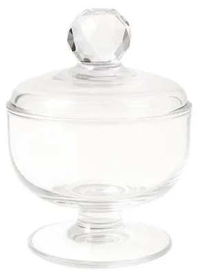 Produktbild von Zuckerdose aus Glas, Diamantform, 8 x 8 x 8,5 cm