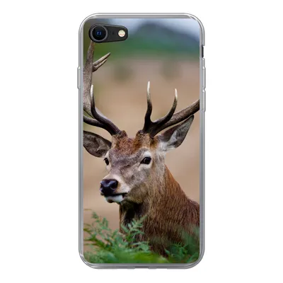 Produktbild von MuchoWow® Handyhülle Schutzhülle Hülle für iPhone 8 Hirsche - Farne - Natur Silikon Softcase Handy Hülle - Schutzhaube