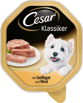 Image de Cesar Aliments humides Classiques Sélection avec Volaille et Bœuf 150g