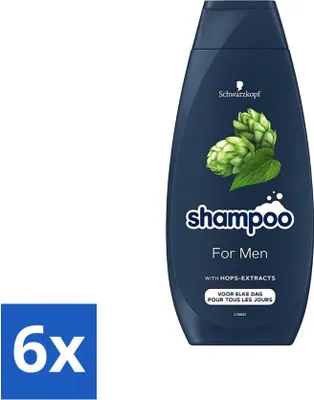 Produktbild von Schwarzkopf - Shampoo - Für Männer - Mit Hopfenextrakt - Für die tägliche Anwendung - 400 ml - Vorteilspack - 6 Stücke