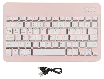 Produktbild von Kabellose Tastatur-Sperrbildschirmfunktion, klein, tragbar, stabile Verbindung, lange Akkulaufzeit, Mini für PCPink