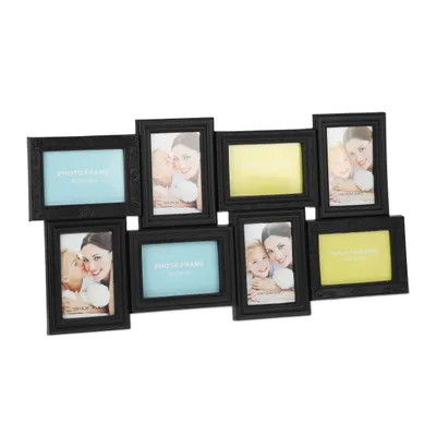 A collage of photo frames arranged in a grid.