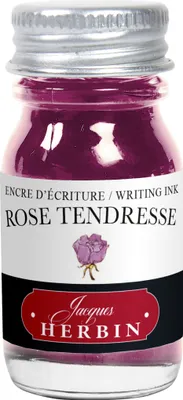 Produktbild von Jacques Herbin 6x Tinte für Füller + Tintenroller Flakon 10 ml Zartrosa 11561T