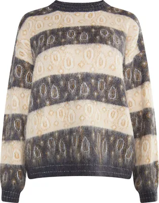 Produktbild von Gaya damen pullover - anthrazit beige mehrfarben, M/L